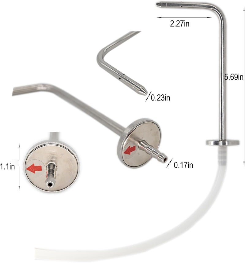 Dpttmlaci Static Pressure Probes Kit for HVAC,2xStatic Tubes with Magnet, 2xSilicone Soft tubes(5.91ft),2 Manometer Tube Adapter/Fitting 3/16inch to 5/16inch - Image 4